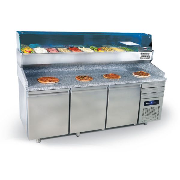 Pizza Buzdolabı Motor Üstü Çekmeceli